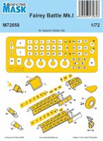1/72 Fairey Battle Mk.I Canopy Frame Masks for Special...