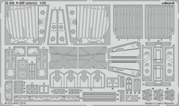1/32 Curtiss P-40F Warhawk Exterior for Trumpeter