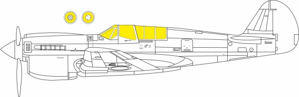 1/48 P-40N Warhawk TFace-Mask for Eduard