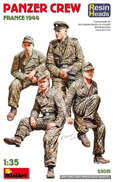 1/35 Panzer Crew. France 1944. Resin Heads