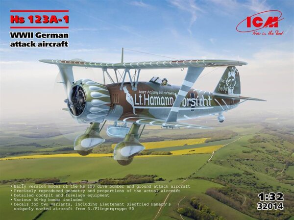 1/32 Henschel HS-123A-1WWII German Attack Aircraft