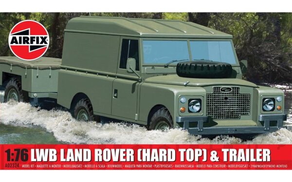1/76 LWB Land Rover (Hard Top) & Trailer