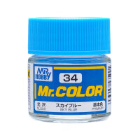 C34 Mr. Color Sky Blue Gloss / Himmelblau glänzend 10 ml