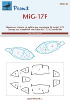 1/72 MiG-17F canopy frame paint mask (AZ Model)