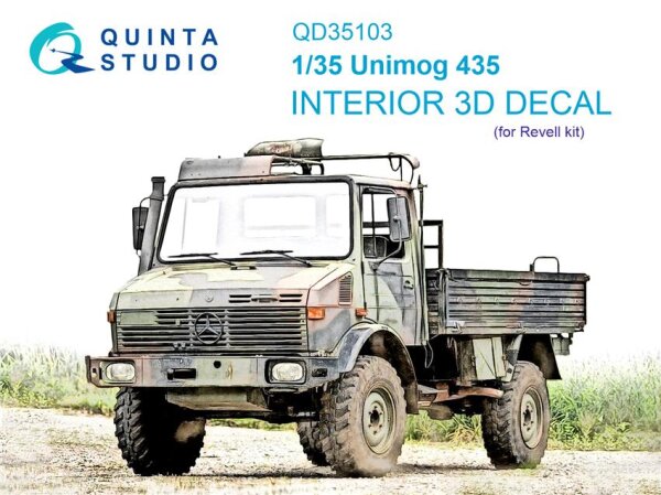 1/35 Unimog 435 Interior 3D Decals for Revell