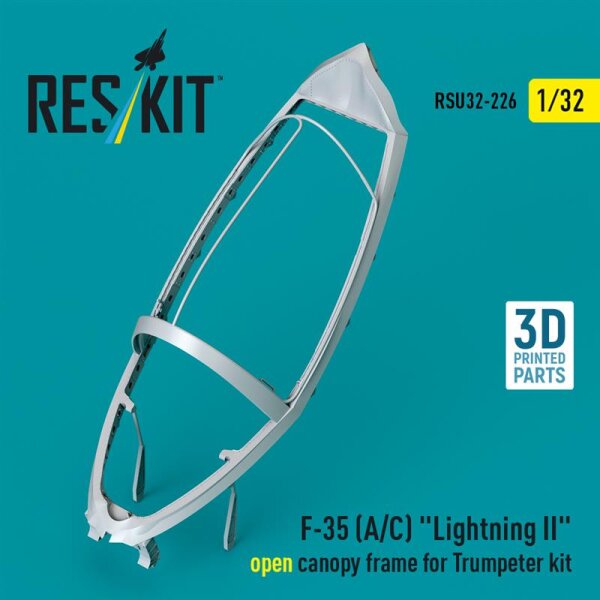 1/32 F-35A/F-35C Lightning II open canopy frame (Trumpeter)