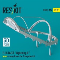 1/32 F-35A/F-35C Lightning II open canopy frame (Trumpeter)