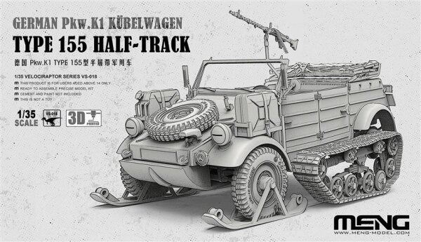 1/35 German Pkw.K1 Kübelwagen Type 155 Half-Track