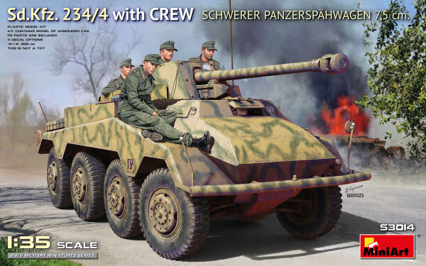 1/35 Sd.Kfz. 234/4 Schwerer Panzerspähwagen 7,5 cm w/Crew