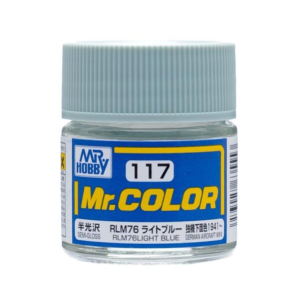 C117 Mr. Color RLM76 Light Blue semi-gloss / RLM 76 hellblau seidenmatt 10 ml