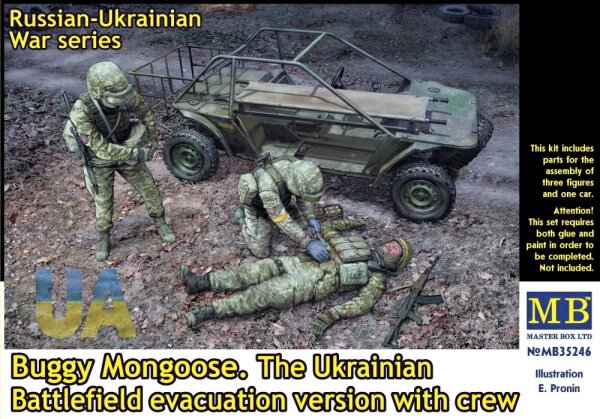 1/35 Russian-Ukrainian War Series. Buggy Mongoose. The Ukrainian Battlefield evacuation version with crew