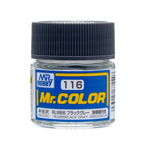 C116 Mr. Color RLM66 Black Gray semi-gloss / Schwarzgrau RLM 66 seidenmatt 10 ml