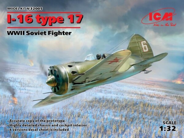 1/32 Polikarpov I-16 Type 17, WWII Soviet Fighter