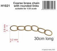 Coarse brass chain with rounded links - suitable for 1/35...