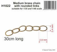 Medium brass chain with rounded links - suitable for 1/35...