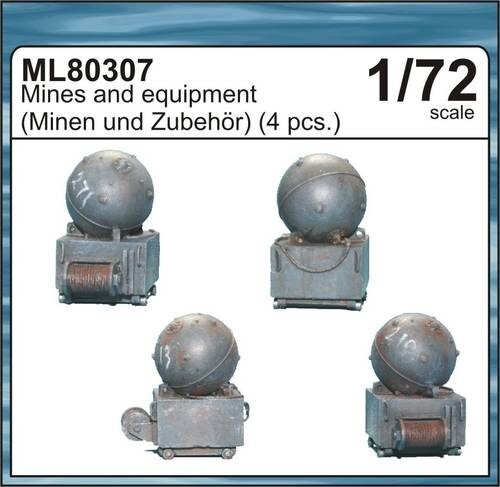 1/72 Mines and Equipment (Minen und Zubehör) 4 pcs.