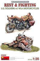 1/35 Rest & Fighting. U.S. Soldiers w/ WLA Motorcycles