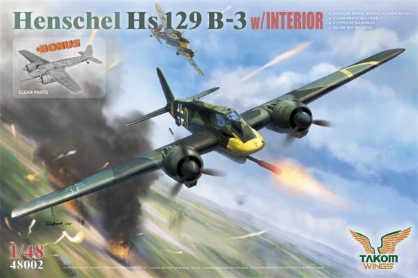 1/48 Henschel Hs-129 B-3 w/Interior + Bonus