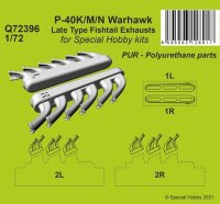 1/72 Curtiss P-40K/P-40M/P-40N Warhawk Late Type Fishtail...
