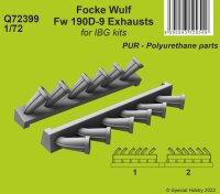 1/72 Focke-Wulf Fw-190D-9 Exhausts for IBG