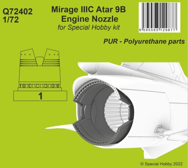 1/72 Mirage IIIC Atar 9B Engine Nozzle for Special Hobby