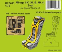 1/72 Mirage IIIC (M.-B. Mk.4) Seat  for Special Hobby