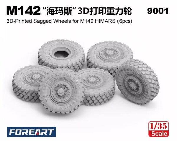 1/35 M142 HIMARS - 3D-Printed Sagged Wheels