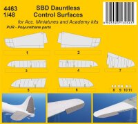 1/48 Douglas SBD Dauntless Control Surfaces