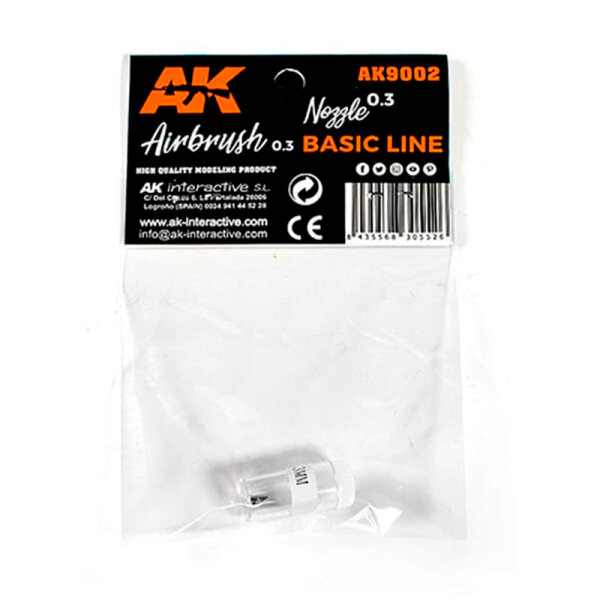 0.3 Nozzle for AK Airbrush Basic Line 0.3