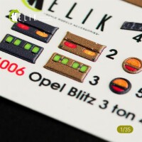 Opel Blitz 3ton 4x2 interior 3D Decals for Tamiya