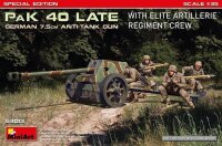 1/35 German 7,5cm PaK 40 Late w/Elite Artillerie Regiment Crew. Special Edition