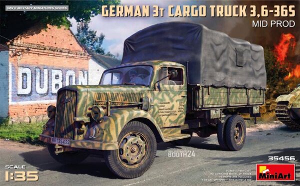 1/35 German 3t Cargo Truck 3,6-36S Mid Production
