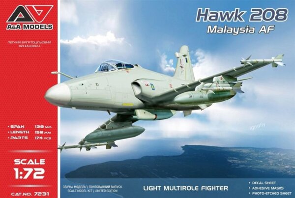 1/72 Hawk 208 Light Multirole Fighter "Malaysia AF"