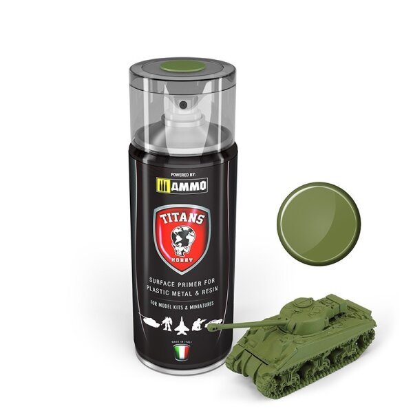 TITANS HOBBY Military Green Matt Primer 400ml