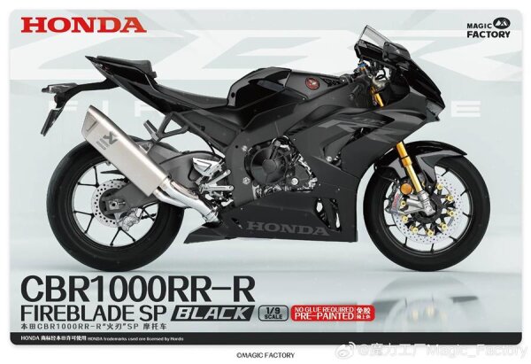 1/9 Honda CBR1000RR-R Fireblade SP Black (Pre-Painted)