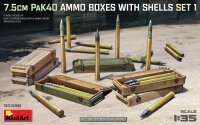 1/35 7,5 cm PaK40 Ammo Boxes with Shells Set 1