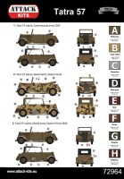 1/72 Tatra 57 Army Cabrio Wehrmacht, Czechoslocak ans Slovak Army - Profi-Line