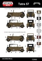 1/72 Tatra 57 Army Cabrio Short Czechoslovak ans Slovak Army - Profi-Line
