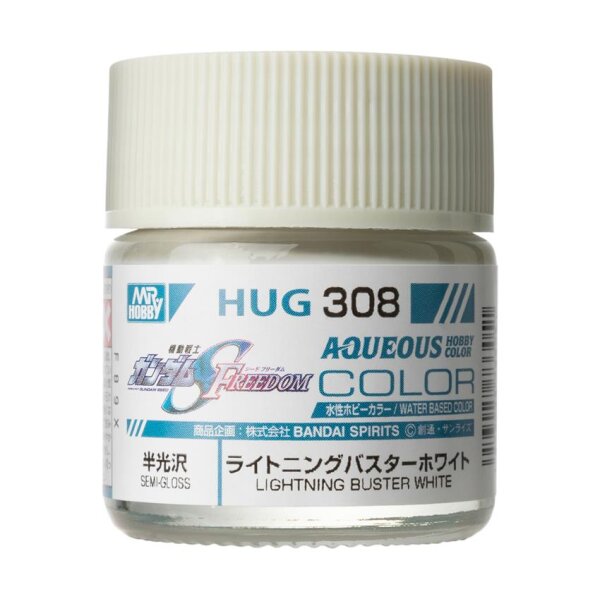 Mr. Hobby HUG308 Aqueous Gundam Color Lighning Buster White 10ml