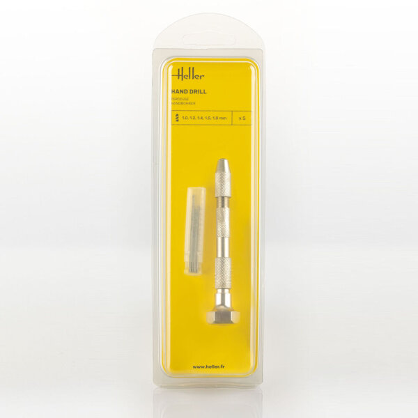 Handbohrer mit fünf Bohrern (1, 1.2, 1.4, 1.5, 1.8 mm)