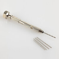 Handbohrer mit fünf Bohrern (1, 1.2, 1.4, 1.5, 1.8 mm)