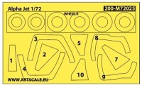 1/72 Alpha Jet one-sided painting mask for KPM