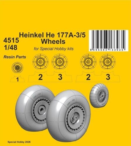 1/48 Heinkel He 177A-3/5 Wheels for Special Hobby