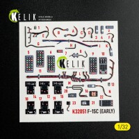 F-15C Early Interior 3D Decals for Tamiya Kit 1:32