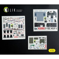 F-15C MSIP II Interior 3D Decals for Tamiya Kit 1:32