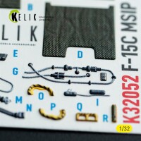 F-15C MSIP II Interior 3D Decals for Tamiya Kit 1:32