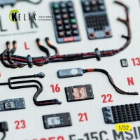 F-15C MSIP II Interior 3D Decals for Tamiya Kit 1:32