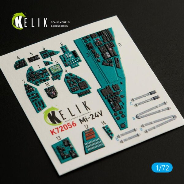 Mi-24V Interior 3D Decals for HobbyBoss Kit 1:72