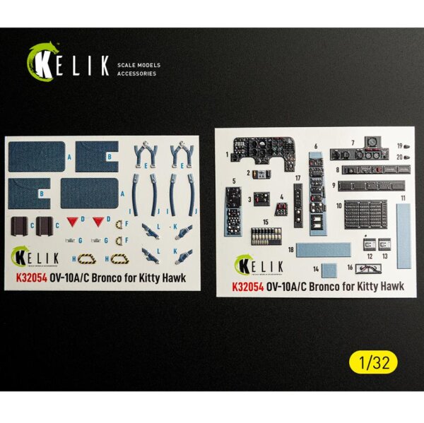 OV-10A/C Bronco Interior 3D Decals for Kitty Hawk / Zimi Models Kit 1:32