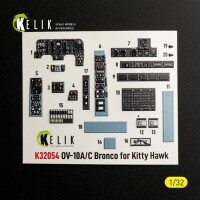 OV-10A/C Bronco Interior 3D Decals for Kitty Hawk / Zimi...